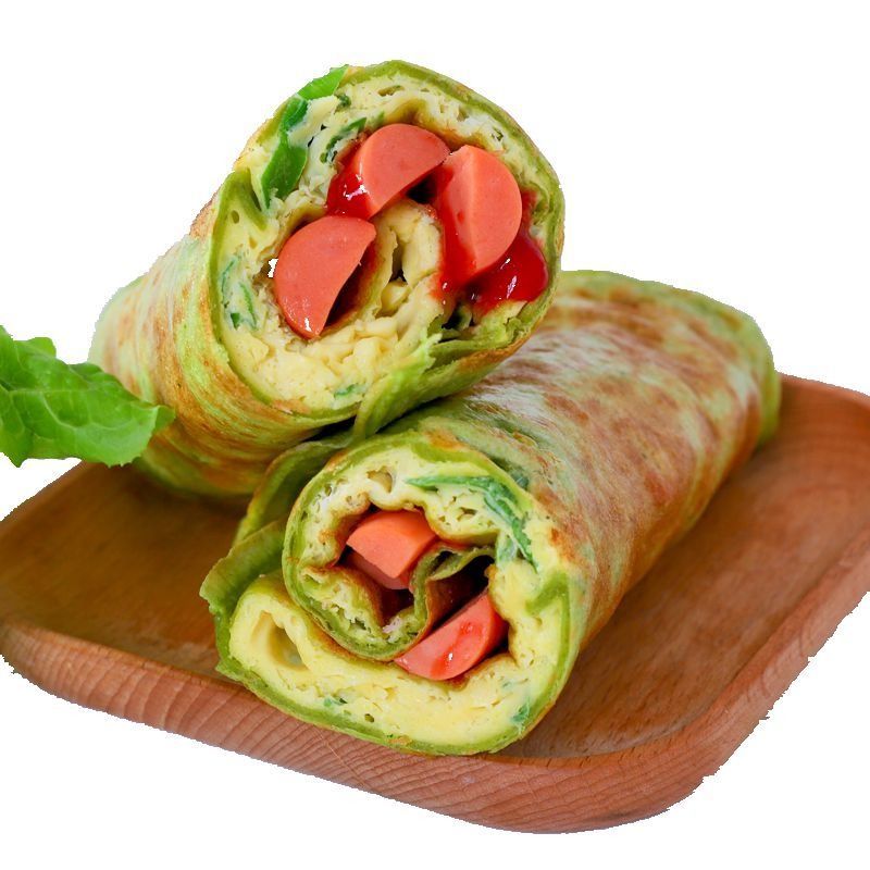 果蔬鸡蛋灌饼皮蔬菜鸡蛋灌饼菠菜南瓜紫薯速食半成品家庭装面饼