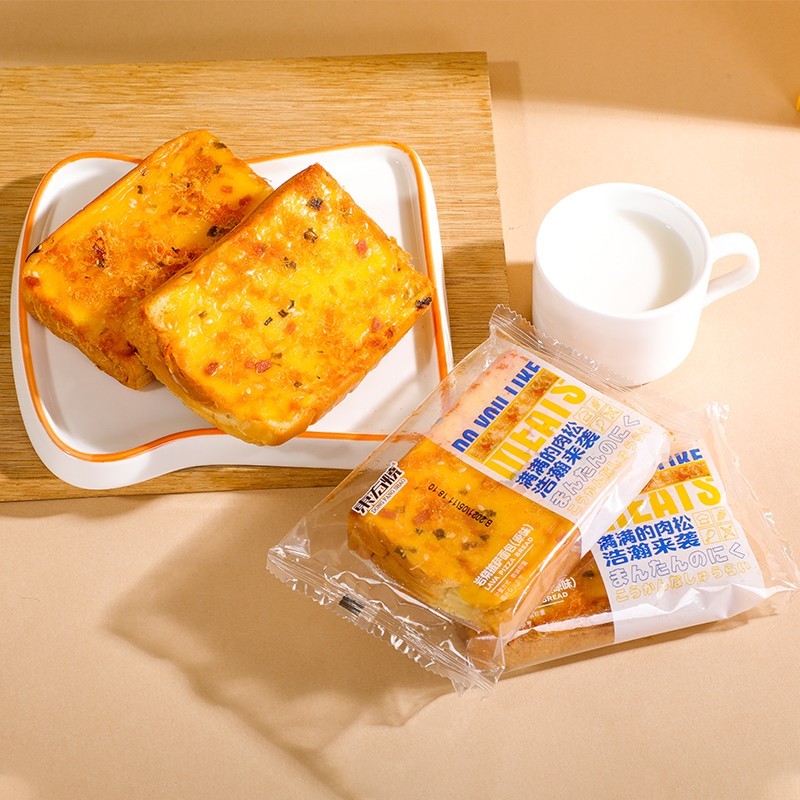 东方烧岩烧乳酪面包披萨520g火腿肉松夹心早餐零食整箱