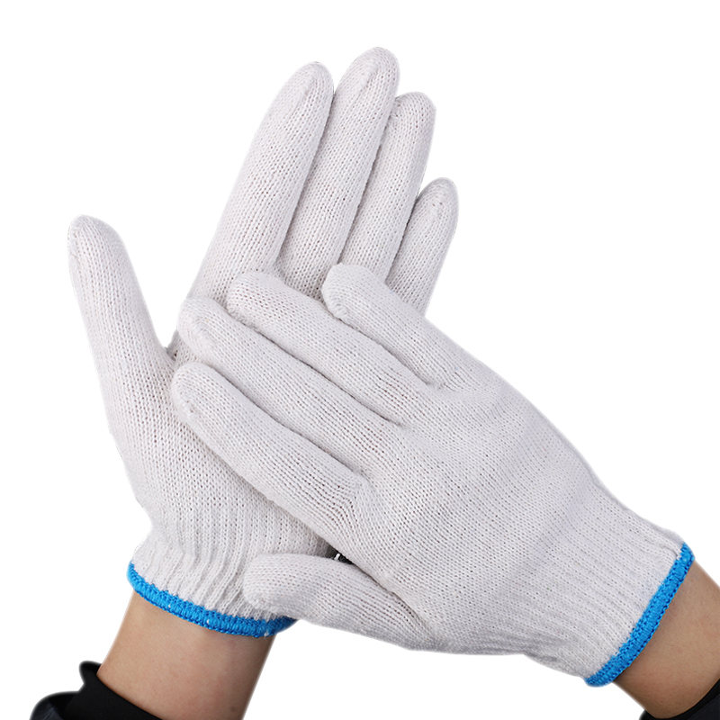 手套劳保线手套耐磨加厚工作工人透气白棉线装修劳动工地干活防护