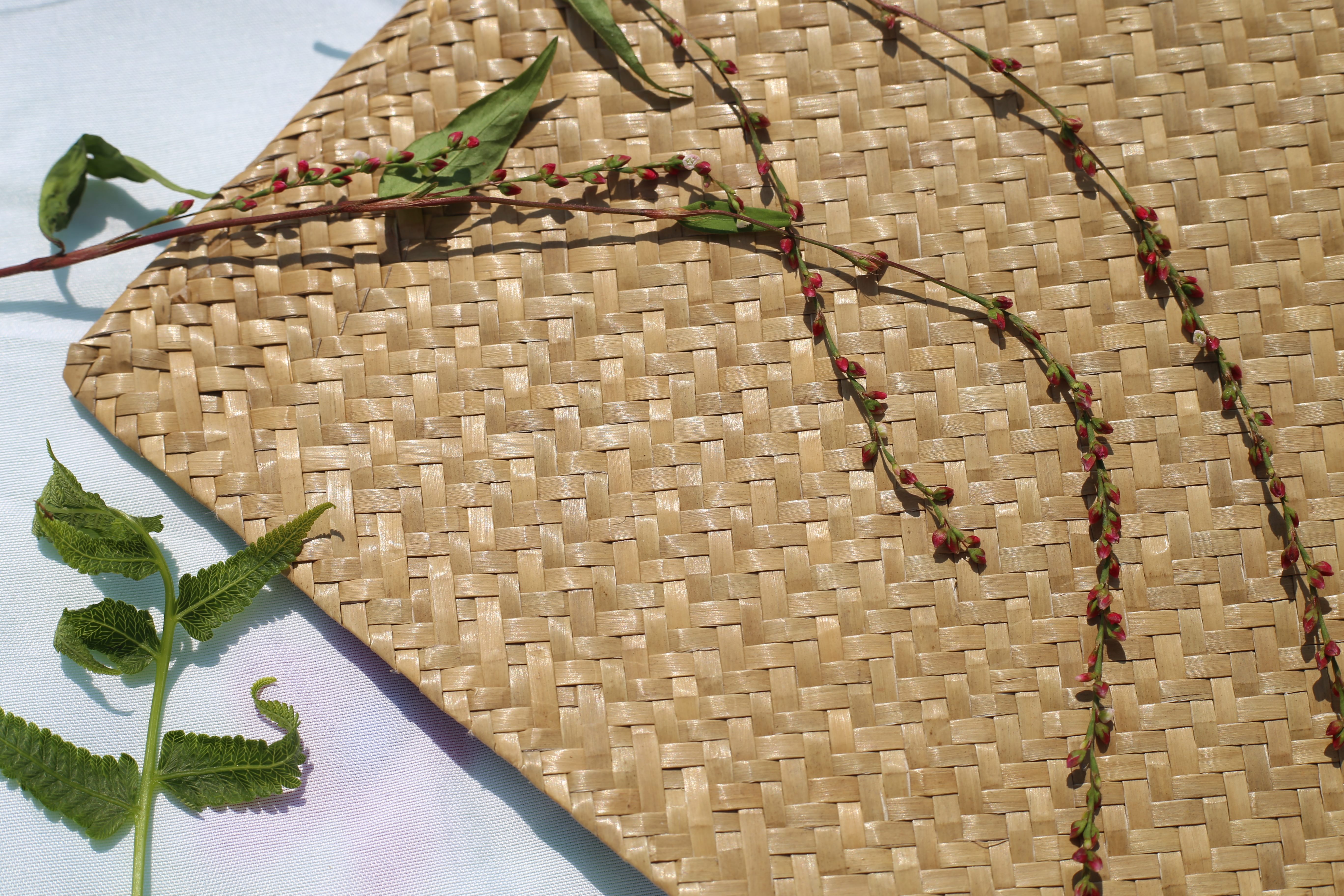 枕头席草席肇庆纯手工编织枕片婴幼儿蒲草柔软枕巾宝宝枕套